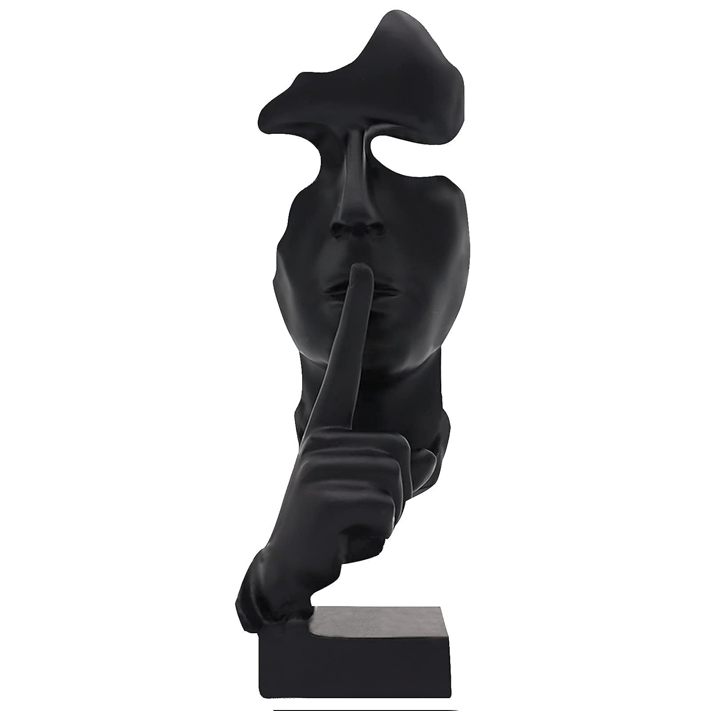 aboxoo Thinker Statue, Silence is Gold Abstract Art Figurine,Modern Home Resin Sculptures Decorative Objects,Table Top Decor for Livingroom Home Decor,Office Study Sculpture,Shh mask Statue(Gold)